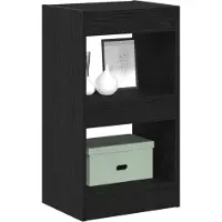 vidaXL Boekenkast 2-laags 40 x 30 x 71,5 cm Bewerkt hout Zwart Eiken