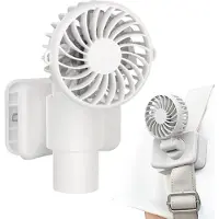 VHV - Campingventilator - campingventilator met lamp - USB oplaadbaar, met klem - voor camping, tent, caravan