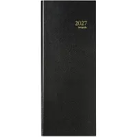 Brepols bureau agenda 2027 - SATURNUS LANG [0.111] - LIMA - Bureau agenda - 1 dag op 1 pagina - Dagoverzicht - Zwart - 13 x 33 cm