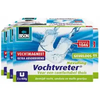 Bison 4x Vochtvreter Ambiance Magneet Neutraal 2 x 450 gr