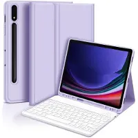 INF Paarse Bluetooth-toetsenbordhoes met toetsenbord compatibel met Samsung Galaxy Tab S9/S9 FE/S10 (10,9 inch)