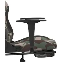 vidaXL Gamestoel met voetensteun stof camouflage en zwart
