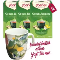 Yogi tea Green Jasmine Bio - 3 pakjes - inclusief limited edition mok