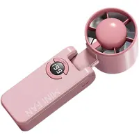 VHV - Bureauventilator - usb bureauventilator - USB oplaadbaar, stil, opvouwbaar, met digitaal display - voor kantoor, slaapkamer, thuiswerken