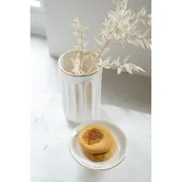 Zusss Cadeauset - Schaaltje En Tafelvaasje - Verjaardag - Cadeau Keramiek Wit / Goud