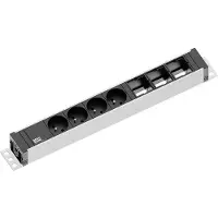 Bachmann Universele stekkerdoos, 4x stopcontact, 3x CEE7/7, lengte 3,0 meter