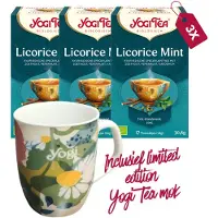 Yogi tea Licorice Mint Bio - 3 pakjes - inclusief limited edition mok