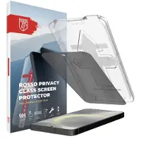 Rosso Privacy Screen Protector Geschikt voor Samsung Galaxy S24 - 9H Gehard Glas - Met Installatietray - Case Friendly Tempered Glass - Anti Spy - Eenvoudige Installatie