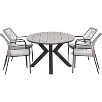 Garden Impressions Ross tuinset sand 5-delig - Tulli tuintafel 180x115 cm