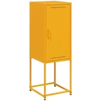 vidaXL Hoge kast 36x39x107 cm staal mosterdgeel