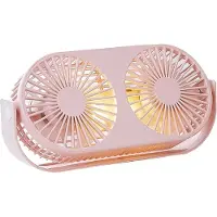 VHV - Bureauventilator - usb bureauventilator - USB oplaadbaar, met LED verlichting - voor kantoor, slaapkamer, thuiswerken