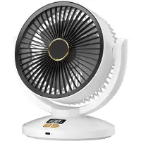 VHV - Bureauventilator - usb bureauventilator - USB oplaadbaar, stil, met digitaal display - voor kantoor, slaapkamer, thuiswerken