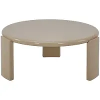 Vente-unique Salontafel in MDF - Glanzend beige - ZYRENIA