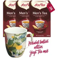 Yogi tea Men's Tea Bio - 3 pakjes - inclusief limited edition mok