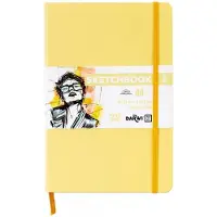 Darwi DFY - Schetsboek - A5 - 14 x 21 cm - 140 g - Geel - 80 vellen