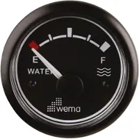 Wema Blackline Eu Standard Water Level Indicator Zwart 52 mm