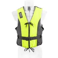 Besto Dinghy Zipper zwemvest geel/zwart