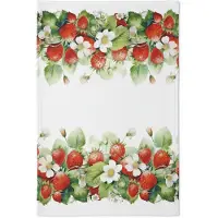Ambiente Theedoek Juicy Strawberries wit rood 70x50cm