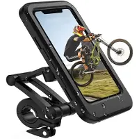 VHV - Telefoonhouder - waterdichte telefoonhouder scooter - met digitaal display, waterbestendig - voor scooter, motor, elektrische fiets