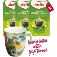 Yogi tea Green Tea Matcha Lemon Bio - 3 pakjes - inclusief limited edition mok