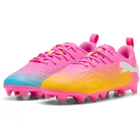 Puma Future 9 Play Gras / Kunstgras Voetbalschoenen (MG) Kids Felroze Blauw Geel