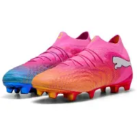 Puma Future 9 Ultimate Gras Voetbalschoenen (FG) Felroze Blauw Geel