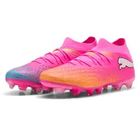 Puma Future 9 Match Gras / Kunstgras Voetbalschoenen (MG) Felroze Blauw Geel