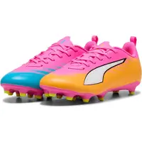Puma Ultra 6 Play FG/AG Showtime - Poison Pink/Wit/Sun Stream/Blauw/Zwart Kids