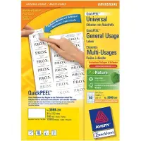 Avery Zweckform universele etiketten 3666-200, ultragrip, 38 x 21,2 mm, 13000 + 1300 stuks