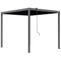 PRIMEYARD Pergola 3x4 m, lamellendak, antraciet