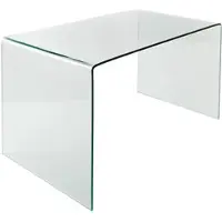 Riess Extravagante glazen eettafel FANTOME 120cm transparant bureau volledig glazen tafel - 22862
