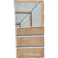 Zone Denmark Badlaken Sauna Camel / Ice Blue / Olive Green (70 x 140 cm)