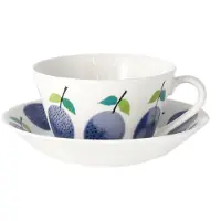Gustavsberg Porslinsfabrik Prunus theekop met schotel Ø15,3 cm 25 cl