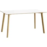 HAY CPH210 Deux 2.0 tafel 75x140 cm Pearl white-gelakt eiken