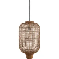 Light & Living Natuurlijke hanglamp Dorzan donker Ø 37cm