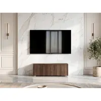 AX Living Barvo 100 TV-kast, lage kast, donkerbruin notenhout, Warmia S