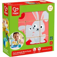 Hape Farm Wooden Blocks Construction Game 9 Pieces Veelkleurig Kinderen