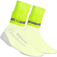 Gripgrab - CyclinGaiter Hi-Vis Regen Wielren Overschoenen Cuffs Neopreen Manchetten - Geel Hi-Vis - Unisex - Maat S/M
