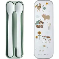 Mepal Set Babylepel 2 Stuks Little Farm Groen groen Kunststof