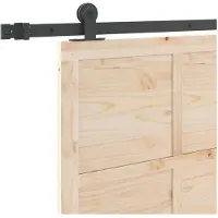 vidaXL Schuifdeur Naturel 100 x 208 cm Massief grenenhout