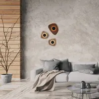 Zambelis Wandlamp 23174, bruin / roest, Woon-/ Eetkamer, metaal, Modern, wandlamp