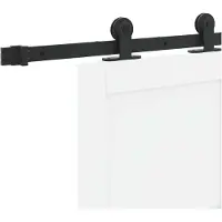 vidaXL Schuifdeur ORKDAL Wit 83 x 232 cm Massief grenenhout