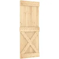 vidaXL Schuifdeur NARVIK Naturel en Zwart 80 x 210 cm (152,5 cm)