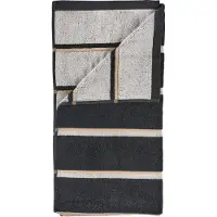 Zone Denmark Sauna handdoek Black-soft grey-camel, 70x140 cm