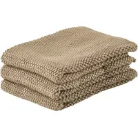 Zone Denmark Vaatdoek Khaki 27 x 27 cm (Set van 3)