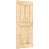 vidaXL Schuifdeur NARVIK Naturel en Zwart 85 x 210 cm (152,5 cm)