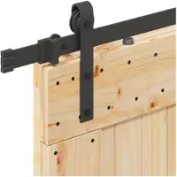 vidaXL Schuifdeur NARVIK 70 x 210 cm (213,5 cm) Naturel en Zwart