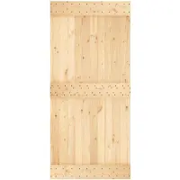 vidaXL Vlakke deur NARVIK 95x210cm Massief Pine Hout (Onbehandeld)