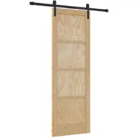 vidaXL Schuifdeur Naturel 73,5 x 211 cm Massief grenenhout