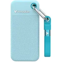 Verbatim POCKET SSD, USB 3.2 GEN 2, 1TB, kleur: ijsblauw, inclusief twee rubberen hoesjes
